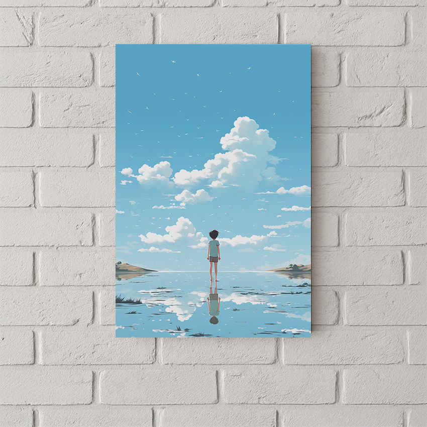 望向天空