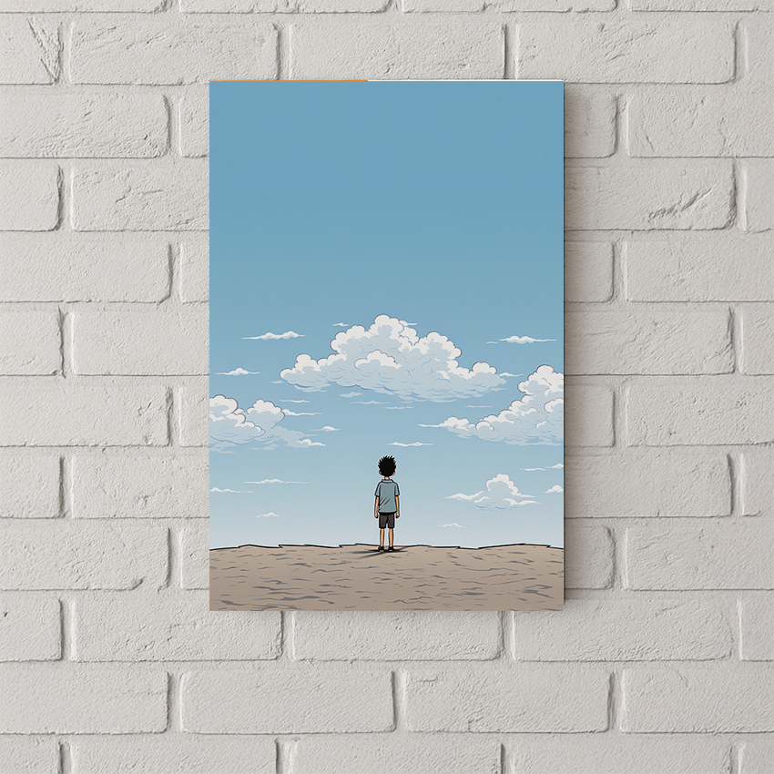 望向天空