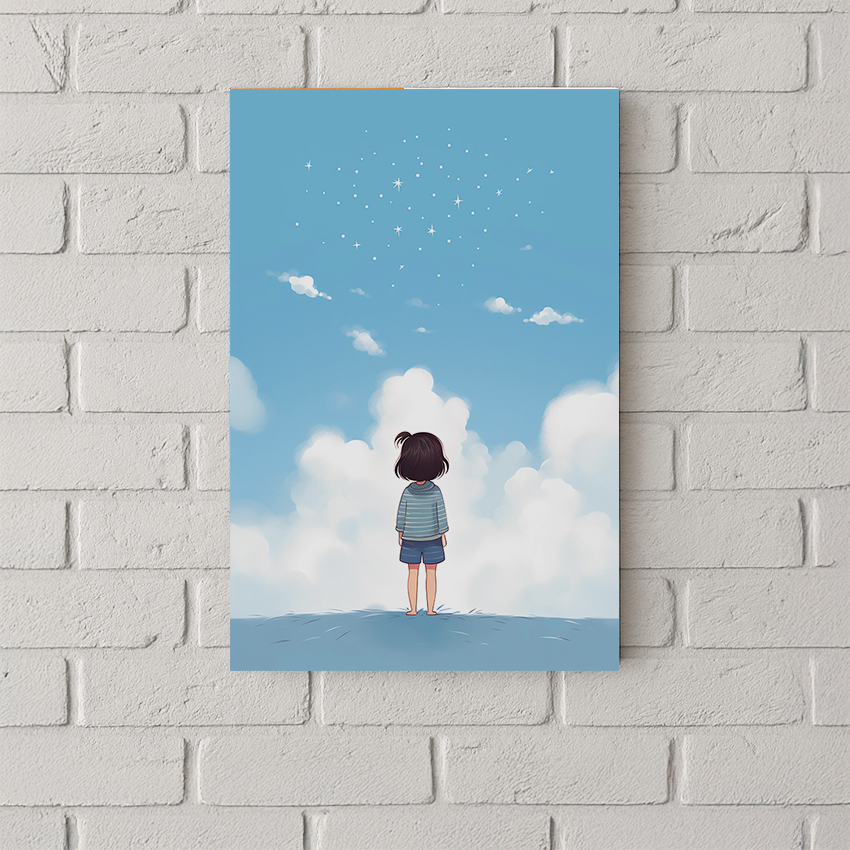 望向天空